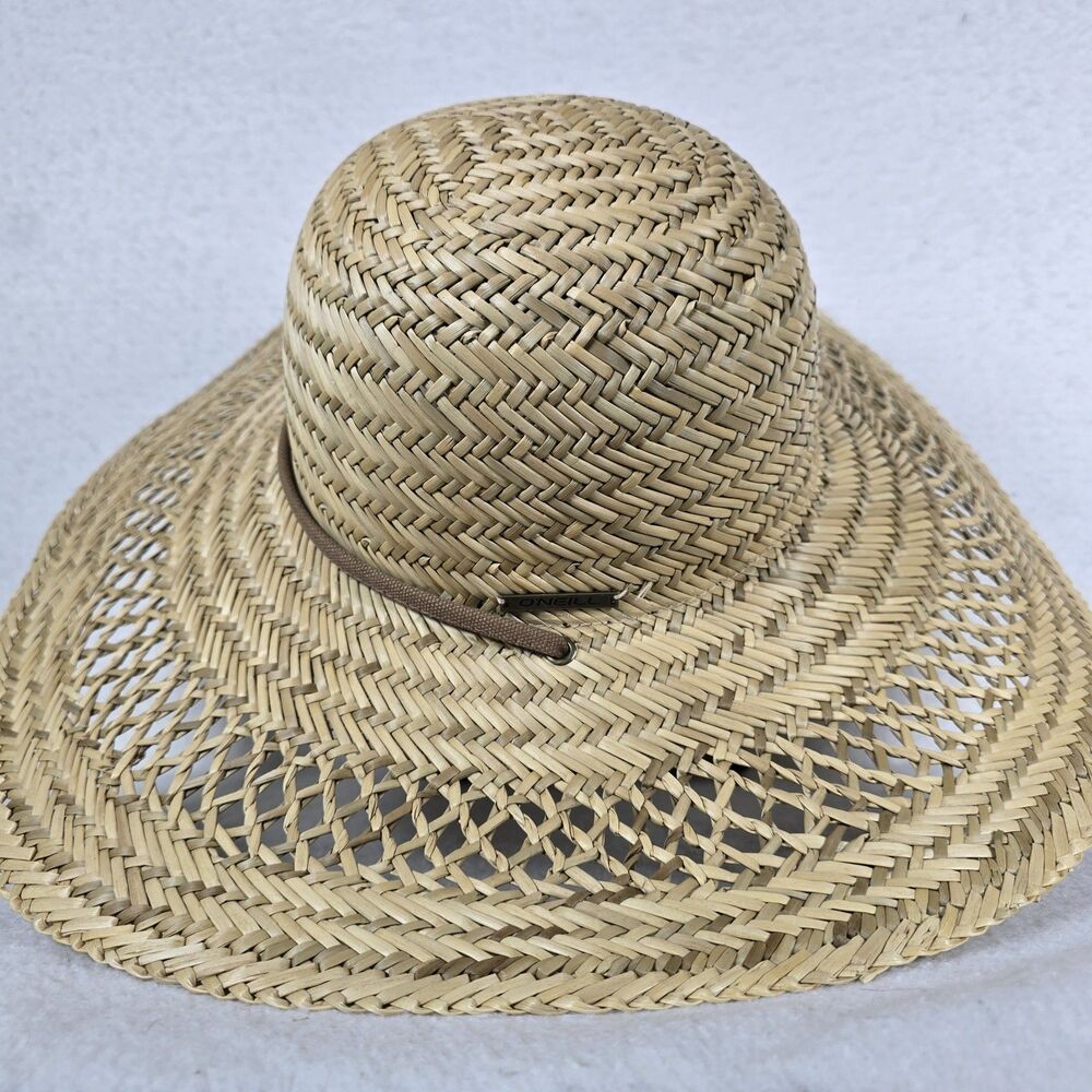 NEW O’neill ONeill Women’s Hat Straw Woven Beach Hat XL Brim Pamela